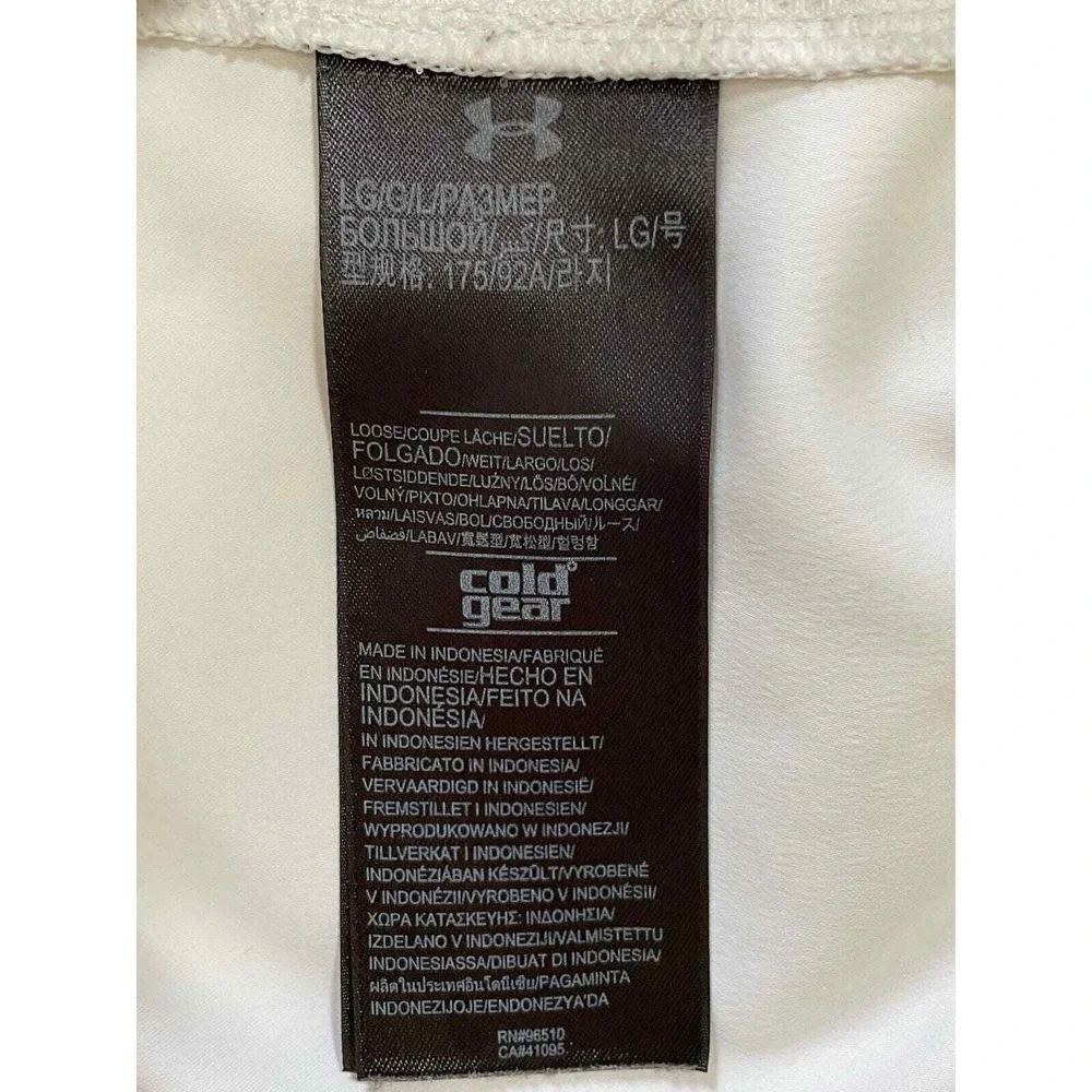 Football Fans Packers Under Armour Cold Gear 1/4‎ Zip Hoodie White Mens Large